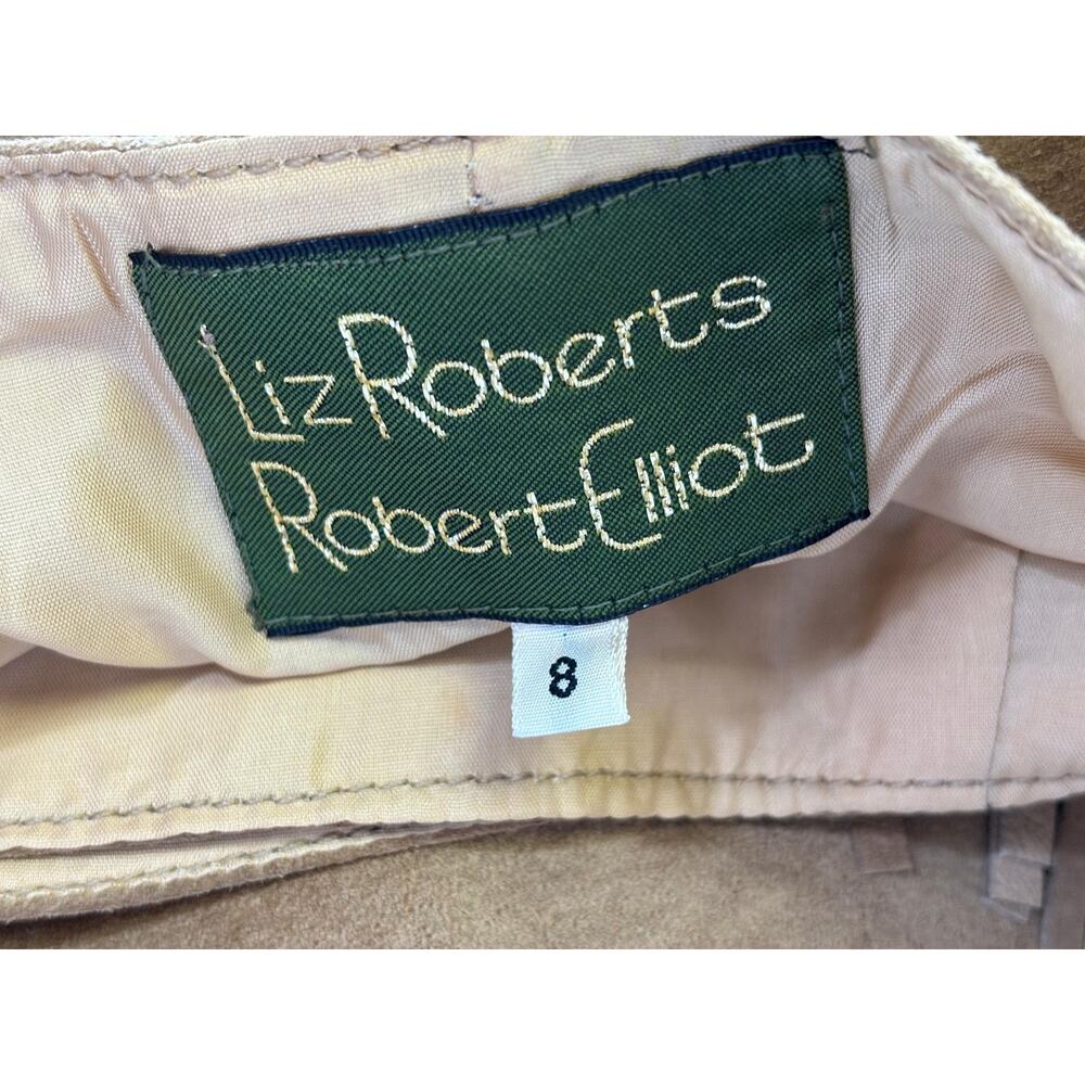 Liz Roberts Robert Elliot Skirt Womens 8 Beige Suede Fringe Wrap Long Boho - Picture 3 of 6